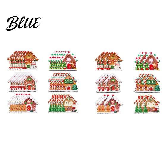 Rustic Gingerbread House Ornaments 24/36Pcs Christmas Ornaments Wooden Xmas Tree Decor with Rope Home Hanging for Holiday Party New Year Decorations