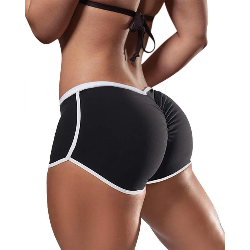 New Summer Women's Large-size Sexy Solid Color Low-rise Sports Running Tight Hip-lifting Shorts