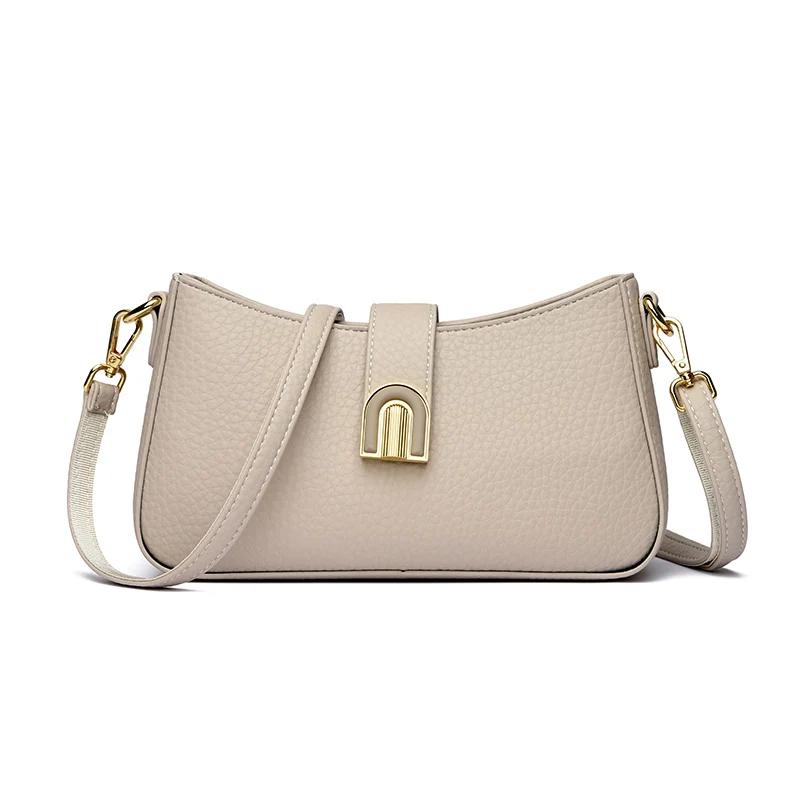 Vintage Brand Design Small Crossbody Bag For Women Casual Simplicity Shoulder Bag Lady PU Leather Luxury Chain Handbag and Purse