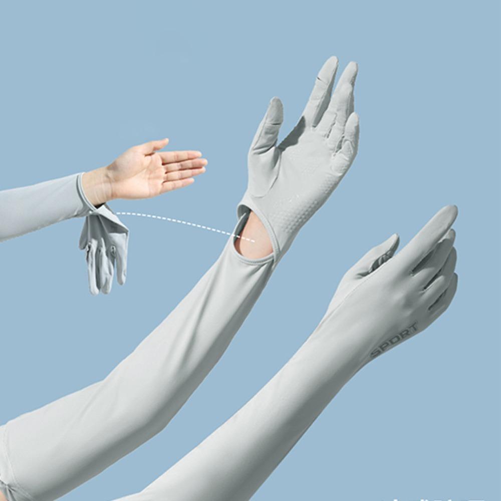 Anti-uv Ice Silk Gloves Breathable Armguard Hot Sale Hand Protector Cove  Outdoor Sports