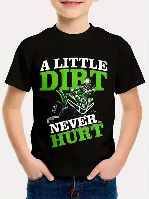 2024 Summer Kids Clothing Motorcycle Top Children's T-shirt 3d Printing Short-sleeved Boys Girls Loose Tops Streetwear T Shirts