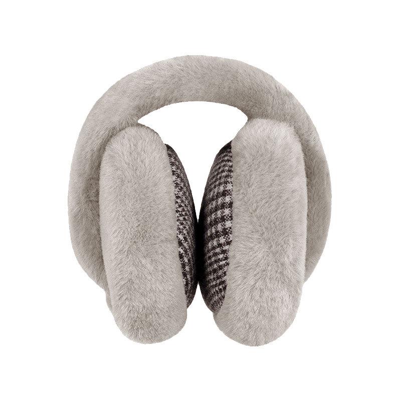 Korean Thermal Plush Foldable Earmuffs: Velvet-Lined, Cute Winter Cycling Ear Warmers.