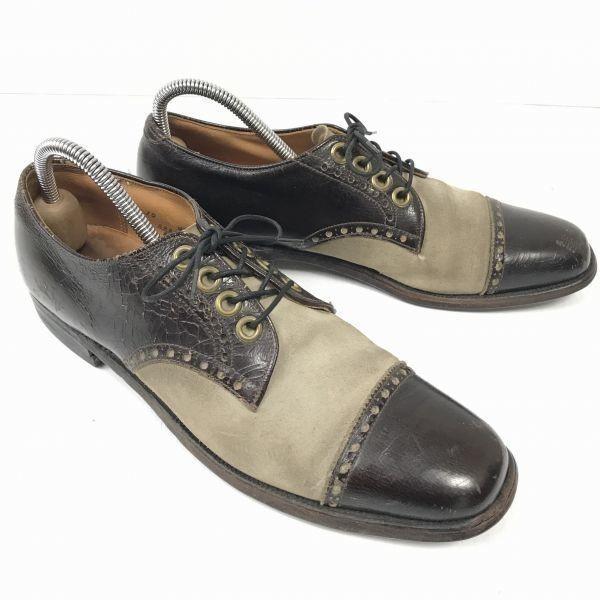 70s Vintage/ALDEN/Spectator Shoes/10AAAA/26.5-27.0/Beige & Dark Brown/(USED)