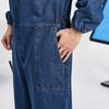 Zhanzhanhu ZZH044 Hooded Denim Work Jumpsuit