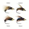 5/10pcs Artificial Insect Fishing Bait Fast Sinking Brass Bead Head Scud Fly Worm Trout Fishing Lure for Anglers