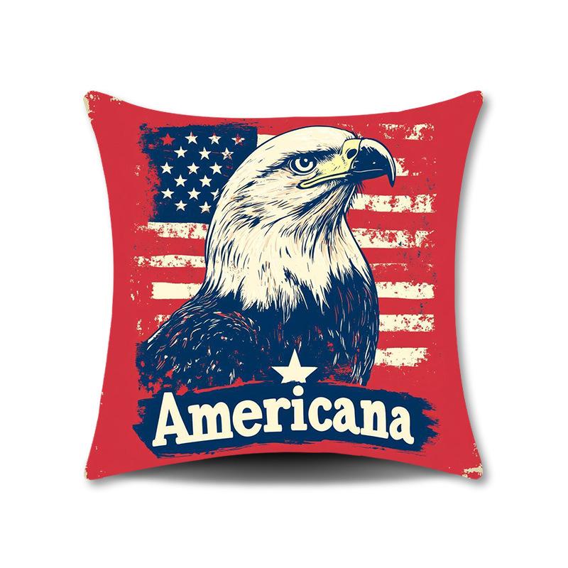 Independence Day Pillow Cover Home Sofa Bedroom Bedside Cushion Pillow Cover Flag Independence Day Series Pillow