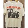 Rock Radiohead Kid A's Album Tour Concert Rare T-shirts Oversized Black White Navy Blue Men  Women Casual Printed Short-sleeved