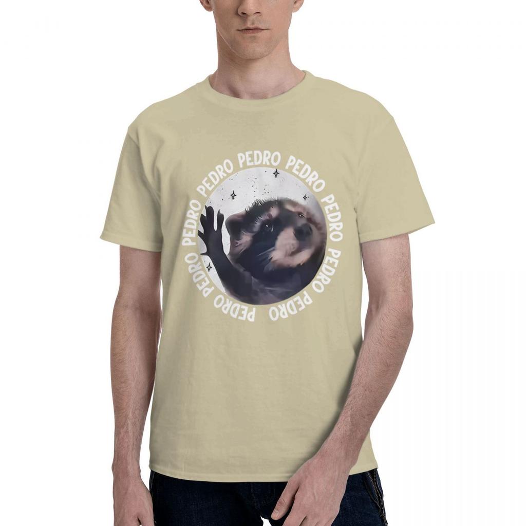 Raccoon Pedro Dancing Meme 100 Cotton Casual Breathable Confortable Cute Short Sleeve TShirt Graphic Tee