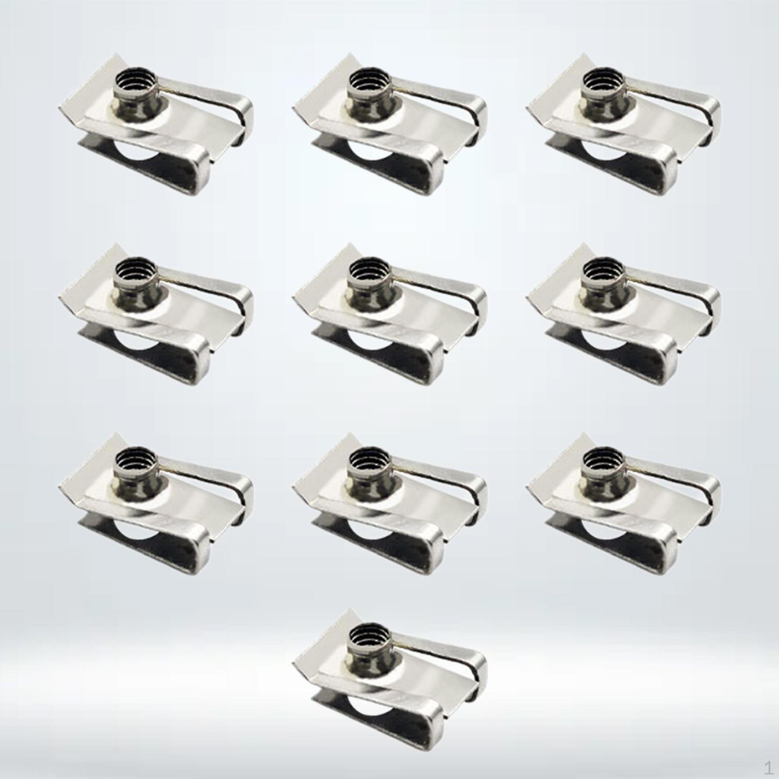 

10 шт. Затискачі U-типу з різьбою З нержавіючої сталі Міцний кріпильний елемент Гайка Монтажний затискач для M4