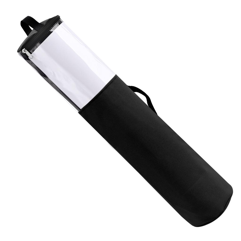 Wrapping Paper Storage Bag Nylon 40in Gift Wrap Storage Container with Clear PVC Window Black