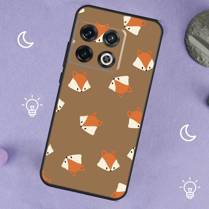Cartoon Foxes Animal For OnePlus 13T 13R 12R 10R 10T 8T 11 12 13 15 Case For OnePlus Nord 5 CE 2 3 4 Lite N20 N30