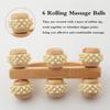 Wooden Fascia Roller For Deep Tissue Muscle Relief Handheld Massage Tool For Sore Body Therapy