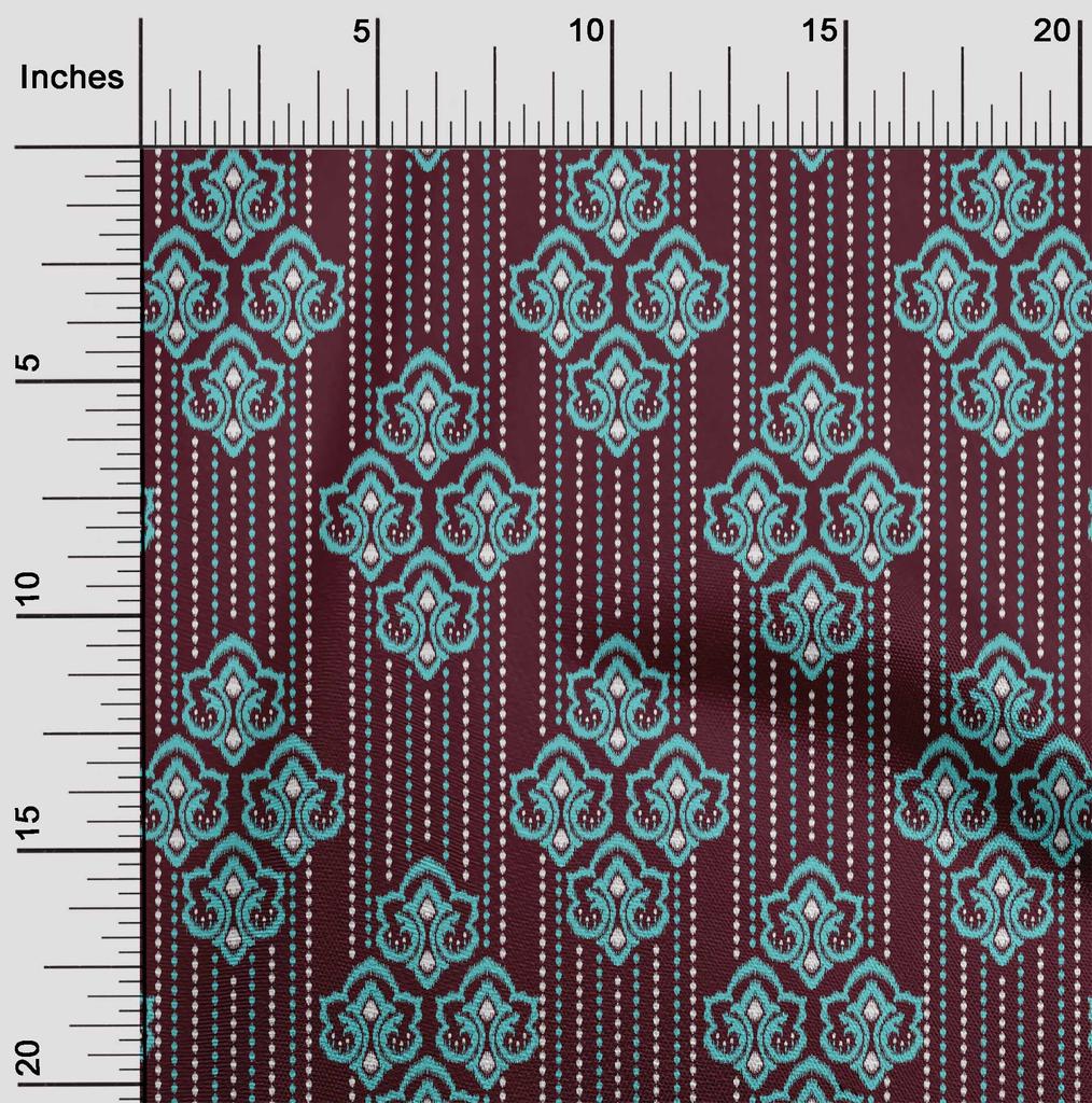 oneOone Bavlněná směsová látka Etnický ikatový potisk Látka na metr šíře 40 palců