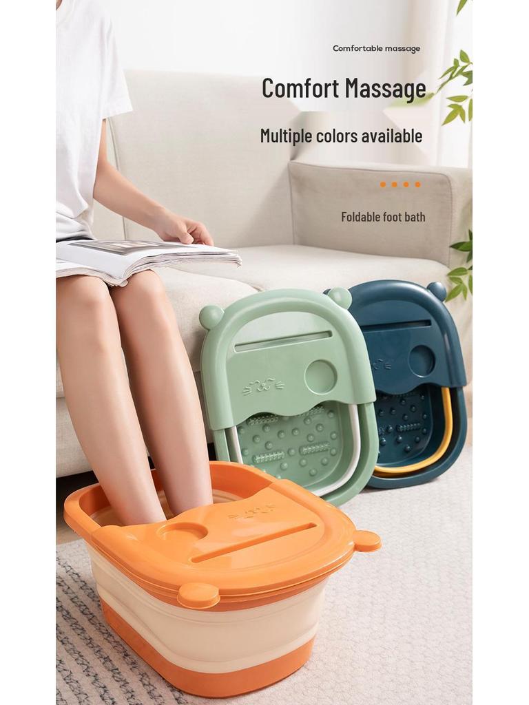 Zusammenklappbares Fußbadbecken mit Massage-Design und tiefem, platzsparendem Eimer zum Einweichen