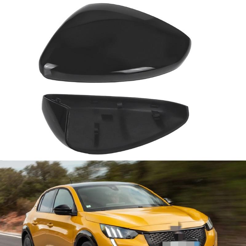 Left Right Car Door Side Wing Rearview Mirror Cover Cap Glossy Black Replacement For Peugeot 208/2008 Opel Corsa F -2025 Glossy Black