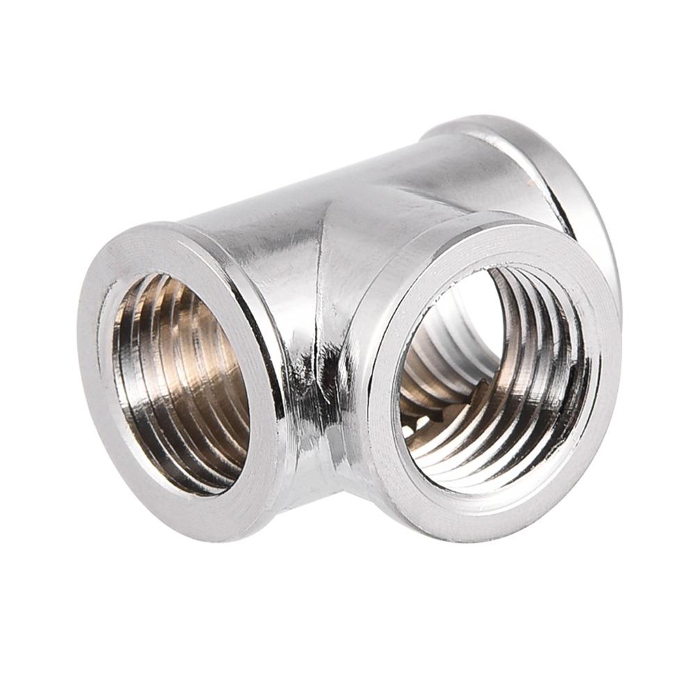 3 Way T Shape Fitting Silver Tube Connector durable Water Cooling Fitting  Water Cooling Systems