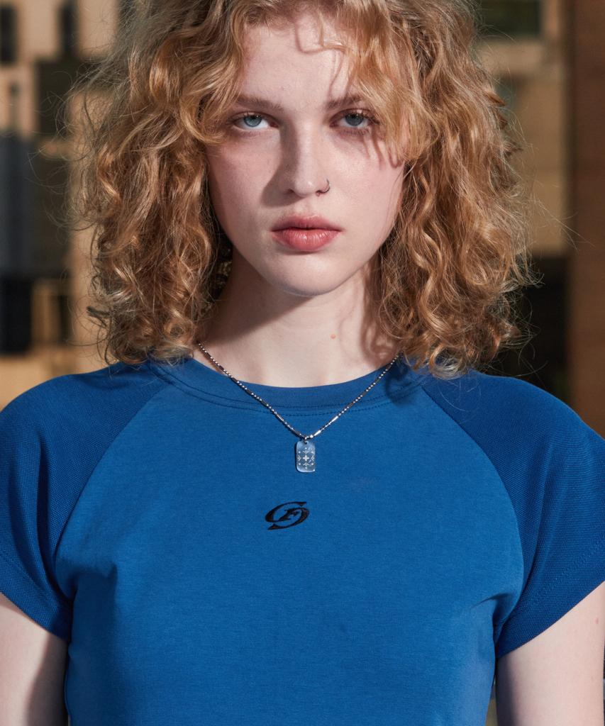 Podeowedeo Raglan Logo Kleid (blau)