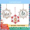 Charming Wooden Christmas Decoration Set Featuring Gingerbread Man Snowflake And Reindeer Hangings