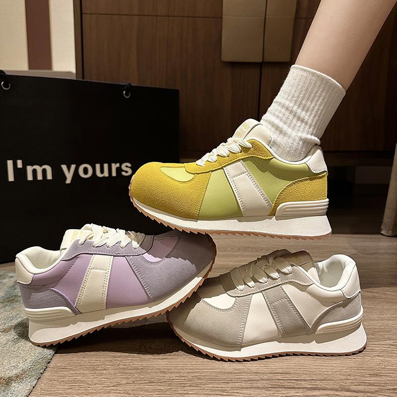 Women's Shoes Platform German Training Shoes 2025 Spring New Ugly Cute Big Head Soft Sole Forrest Gump Shoes Women's Casual Sports Shoes