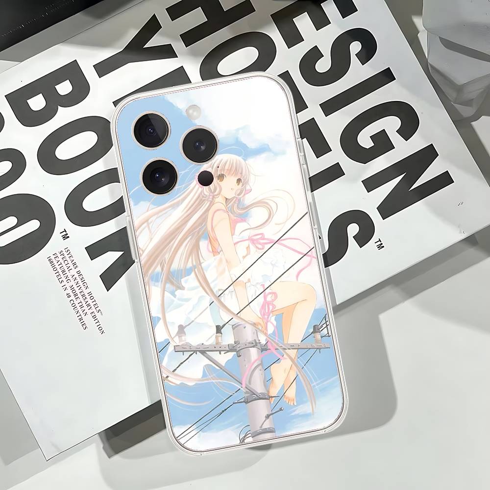Cute Chobits Phone Case Soft Transparent Case For IPhone 17 16 15 14 13 12 11 Pro Max Mini Plus Cover Case