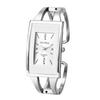Women's Bangle Watch Square Analog Waterproof Quartz Silver Fashion Accessory Gift