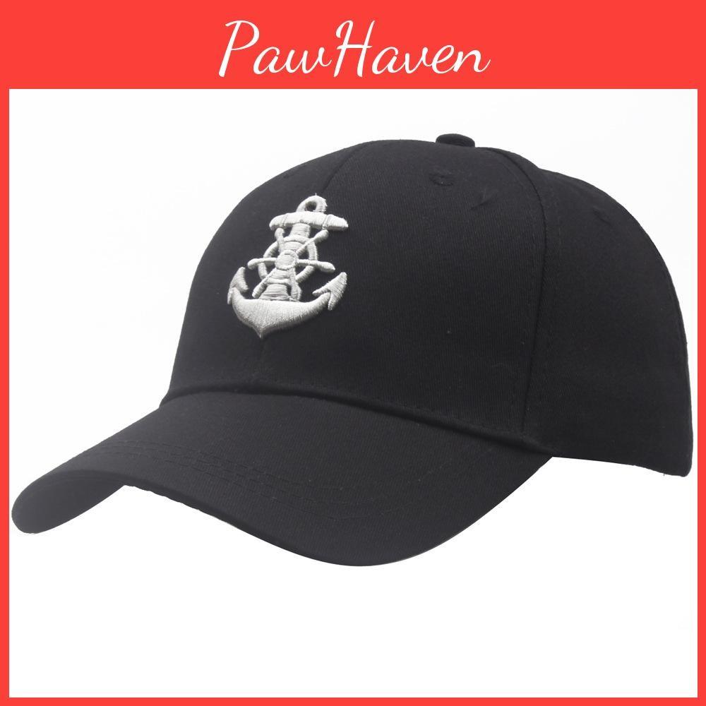 Black Anchor Navy Embroidered Baseball Cap Unisex Hats Men Streetwear Women