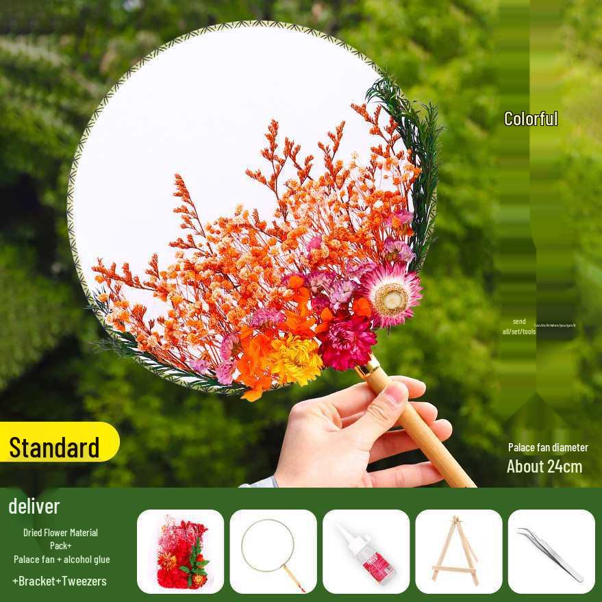 Dried Flower Fan DIY Kit for International Women's Day - Team Building & Handmade Gift
