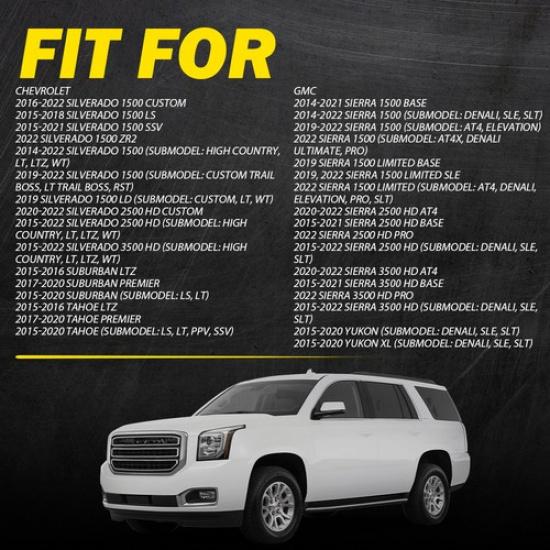 

2X Rear LH&RH Exterior Door Handle Fits Chevy Silverado Suburban Tahoe 2015-22 V