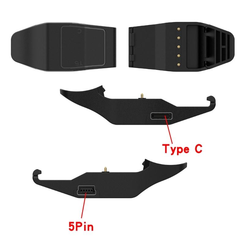 Backup Charging Station Charger Dock Adapter Base for TT15 TT10 Dog Pet Collars Compatibility Type C Port Black