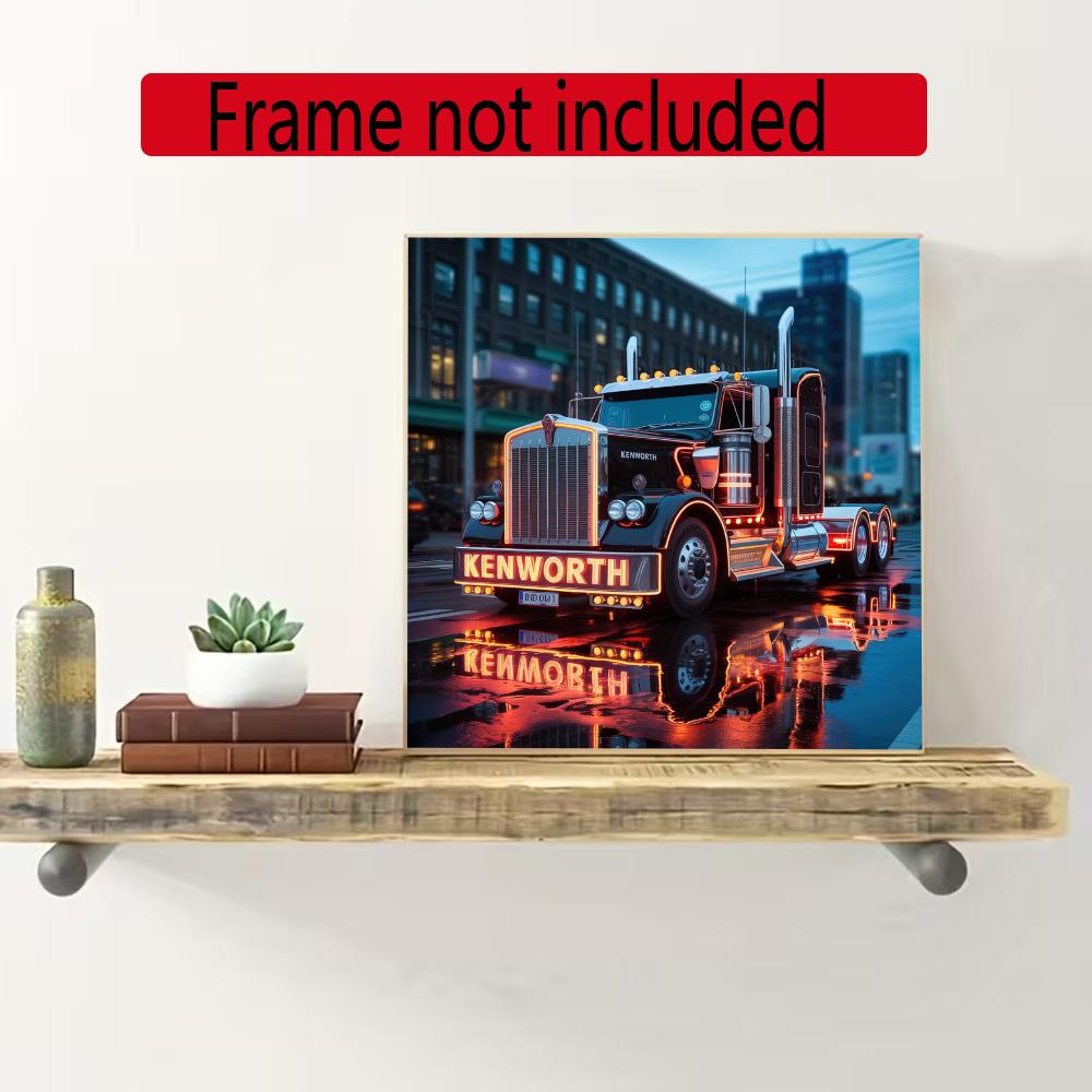 Kenworth 5D Diy Diamond Paintings Mosaic Wall Round Diamond Art Painting Kits Embroidery Crystal Accessories Frameless