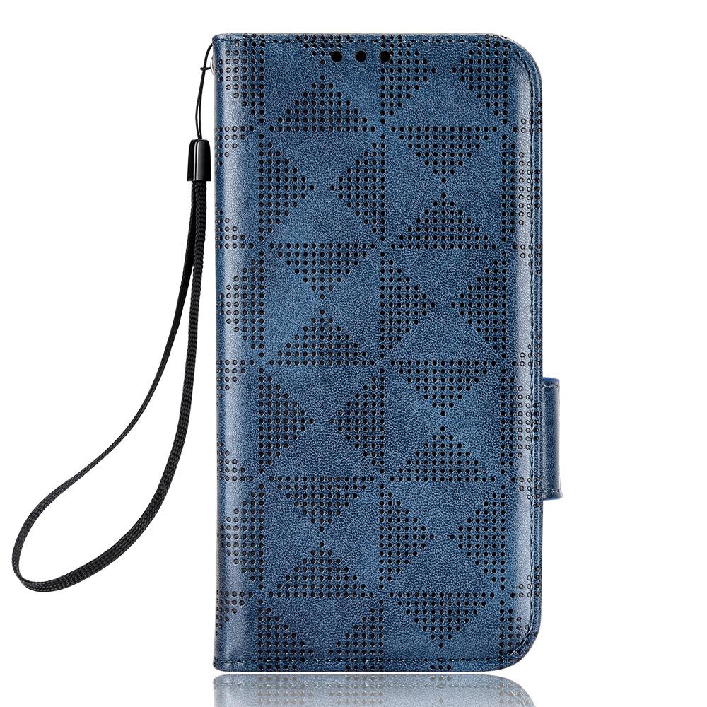 For Samsung Galaxy S24+ Cell Phone Case Imprinted Triangle Anti-drop Wallet PU Leather Cover
