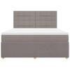 Box Spring Bed with Mattress Taupe 180x200 Cm Fabric