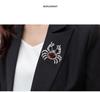 Korean Alloy Diamond Crab Brooch: Versatile Pin for Cardigans, Shawls, and Sweaters