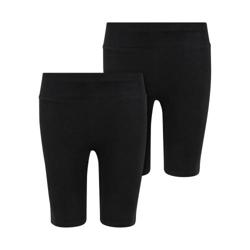 Urban Classics Girls High Waist Cycling Shorts (Pack of 2)