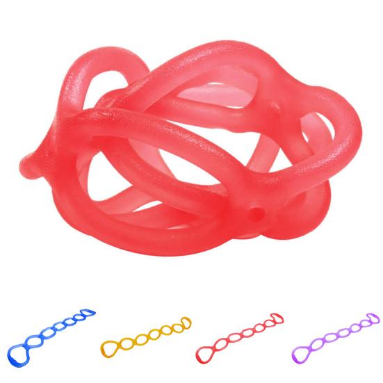 7 Holes Elastic Silicone Fitness Pilates Exercise Yoga Resistance Band Rope