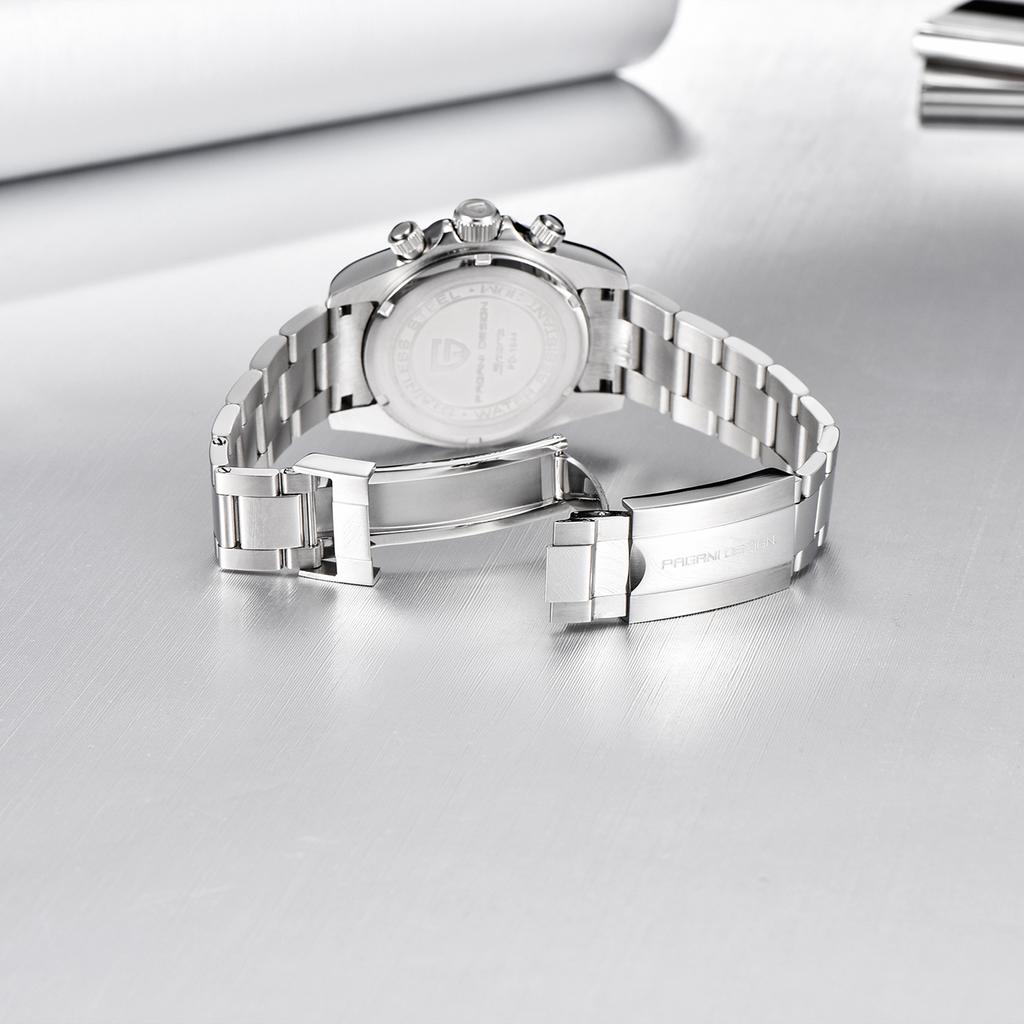 Pagani Design Ny TOP Merke luksus herreklokke med boks Multifunksjon 30M vanntette lysende herrekvartsklokker