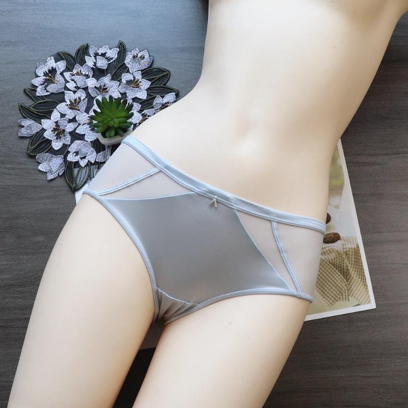 Underwear Mesh Women Low Waist Briefs Breathable Comfortable Panties Female