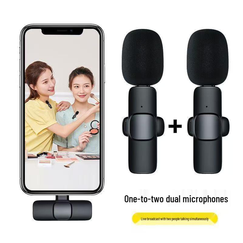 Wireless Lapel Microphone for Outdoor Mobile and Computer Use - Live Broadcast, Interview, Recording with Noise Reduction