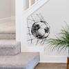 Selbstklebende Fußballtornetz Wandaufkleber für Kinderzimmer Schlafzimmer Eingangsbereich Wohnheim Hausdekoration