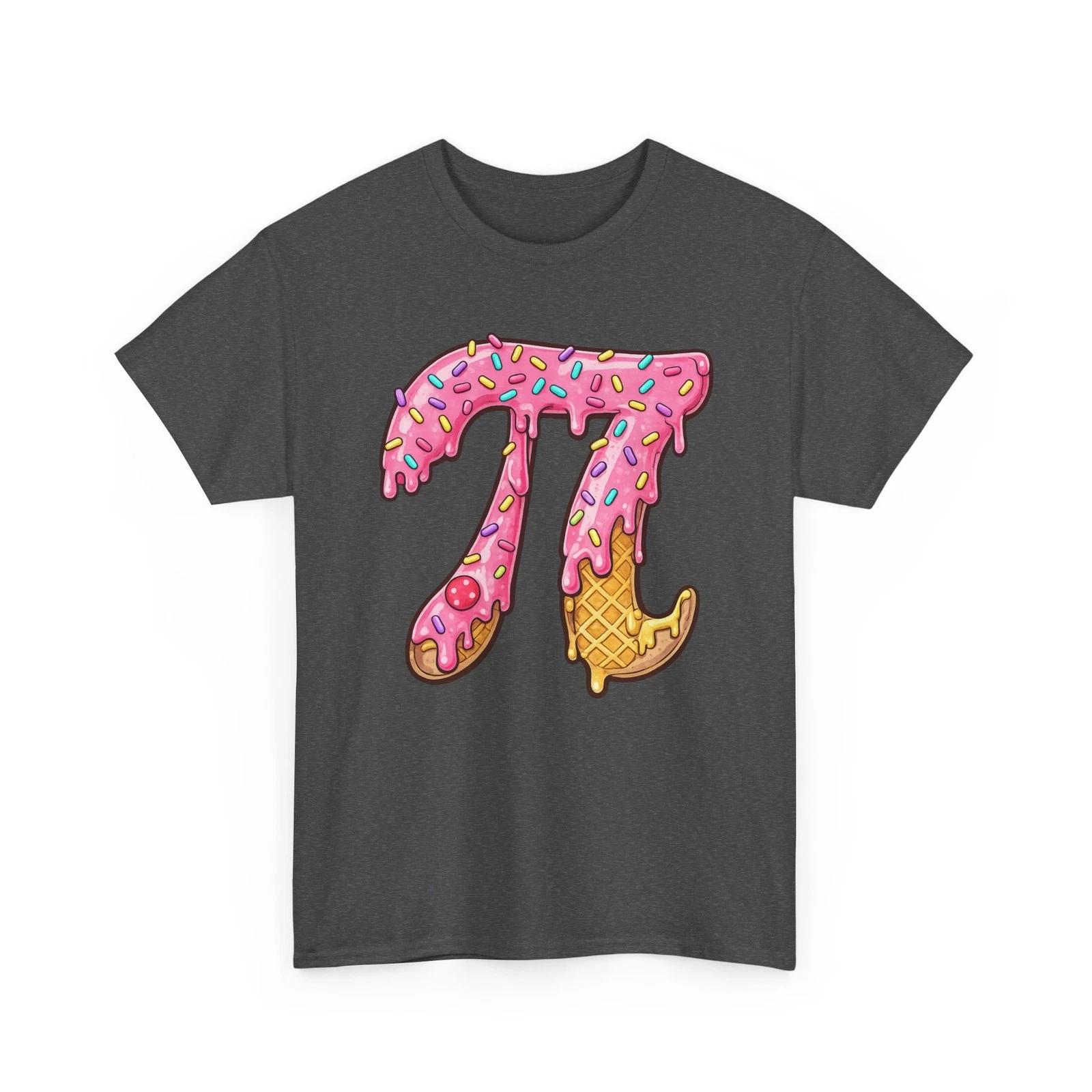 Pi Day Shirt Ice Cream Pi Symbol Cute Pink Sprinkle Math Pi Day Graphic Tee 2XL