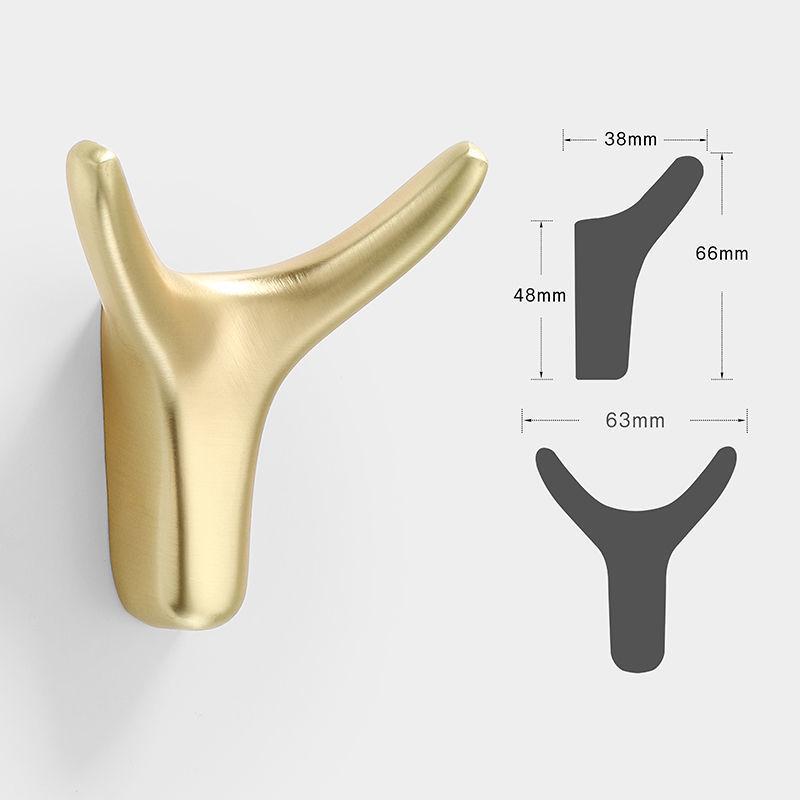 Gold Ram's Horn Coat Hook - Nordic Style Wall Mounted