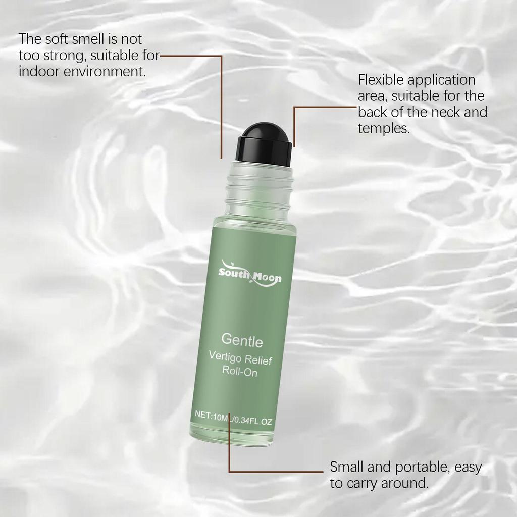South Moon West Ice Refreshing Roll-On, Mint + Glycerin Dual-Action Formula 30-Second Rapid Motion Sickness Relief