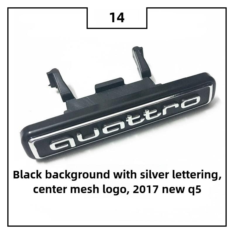 For Wszj8 A4L A5 A6L Q3 Q5 Quattro Front Grille Badge & Rear Trunk Emblem High-End Style Decoration Exterior Upgrade Accessories