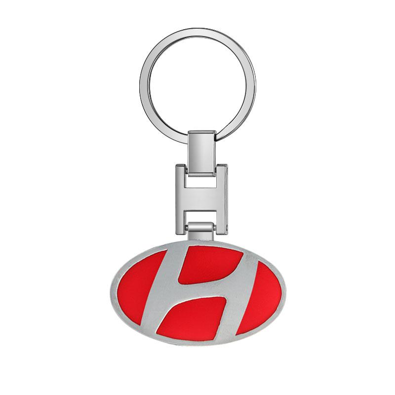 1Pcs Fashion Car Emblem Keychain Key Ring Accessories For Hyundai i30 Tucson Elantra Venue Palisade Terracan Accent Veloster Sonata
