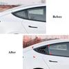 For Tesla Model 3 2017-2024 Highland 2024+ Car Rear Side Window Louvers Side Blind Triangle Window Scoop Louvers Shutter Covers