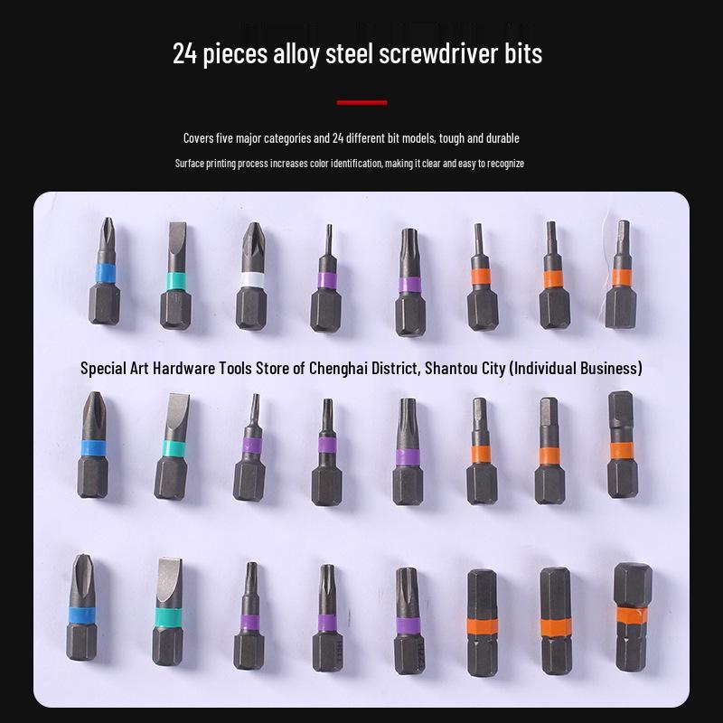 24-in-1 Multifunctional S2 Steel Ratchet and Screwdriver Tool Set