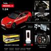 1:24 Tesla Model 3 Alloy Toy Car with Sound, Light, and Openable Doors