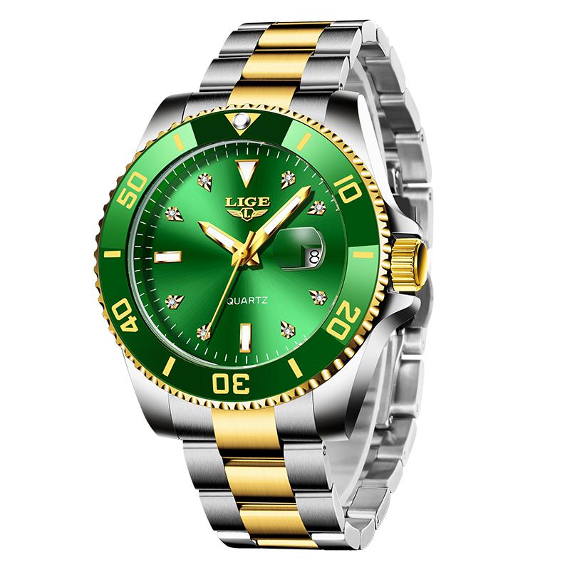 LIGE Neu Top Marke Luxus Männer Uhr Mode Lässig Wasserdicht Datum Uhr Quarz Uhren