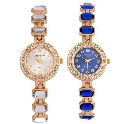 Orologio Bracciale a Catena di Cristallo da Donna Orologio da Polso al Quarzo Vintage da Donna