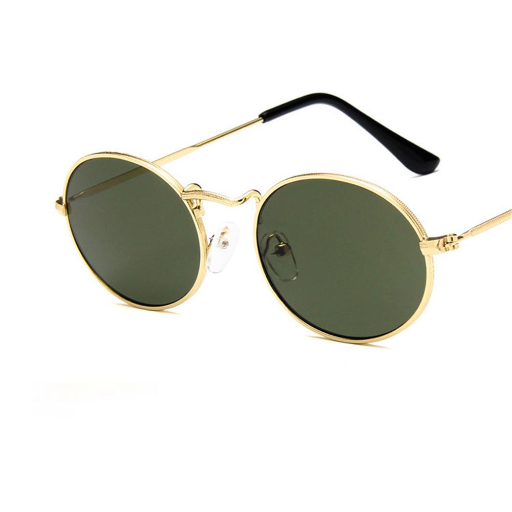 Luxury Vintage Mirror Brand Designer Sunglasses Women/Men Classic Round Outdoor Sun Glasses UV400